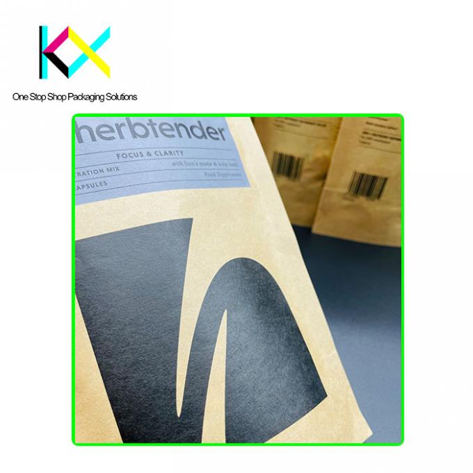 Recyclable Compostable Kraft Pouches Snack Packaging Bags EU Certified 2