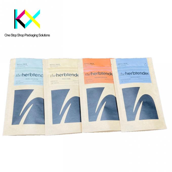 Recyclable Compostable Kraft Pouches Snack Packaging Bags EU Certified 3