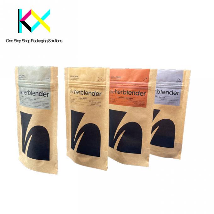 Recyclable Compostable Kraft Pouches Snack Packaging Bags EU Certified 5