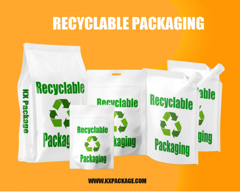 Bolsas Kraft reciclables y compostables Bolsas de embalaje de bocadillos Certificados por la UE 8